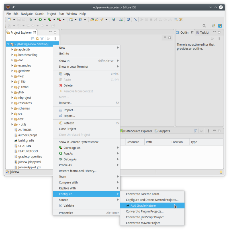 Eclipse Add Gradle Nature